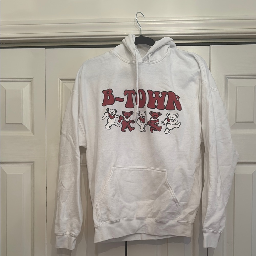 White Hoodie with B-TOWN Graphic IU Indiana University